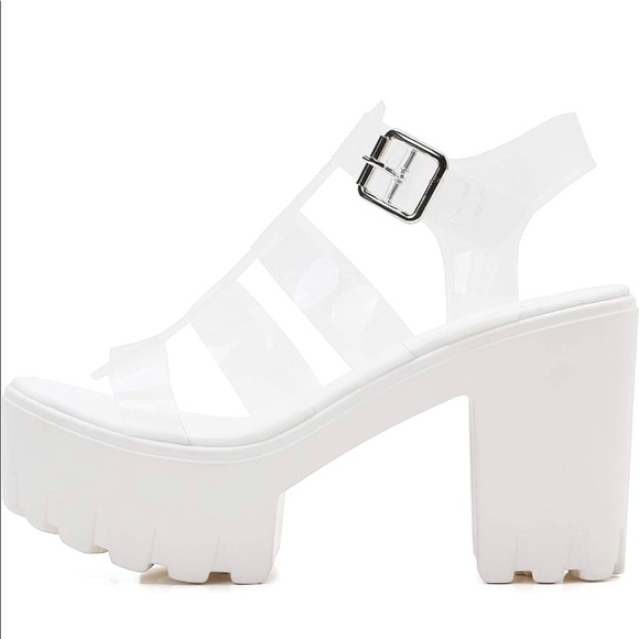 Chunky heel clear sandal - Picture 3 of 6